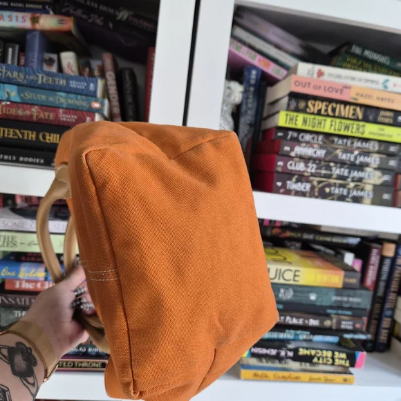 Orange Suede Tote Bag - Picture 7 of 7